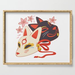 Kitsune mask Serving Tray