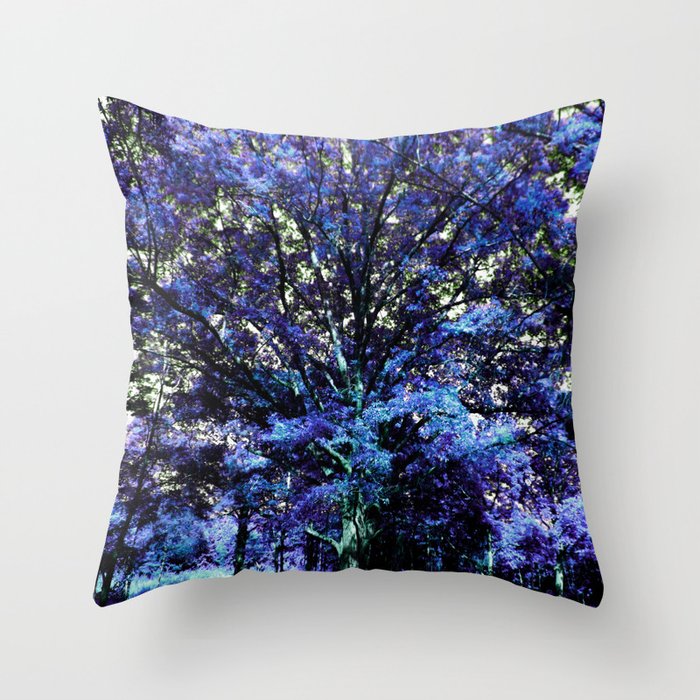 Grand rising Periwinkle Blue Lvender Throw Pillow