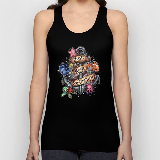 Just Keep Swimming Unisex Tank Top