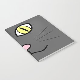 Gray cat face Notebook