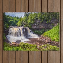 Blackwater Falls State Park Waterfall West Virginia Landscape Print Outdoor Rug