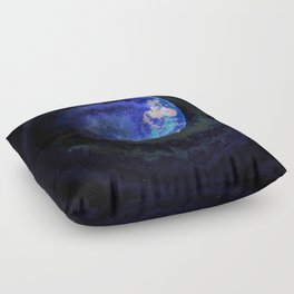 Blue Magic Planet Floor Pillow