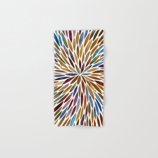 Watercolor Burst – Retro Palette Hand & Bath Towel