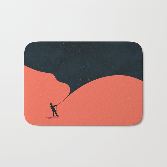 Night fills up the sky Bath Mat