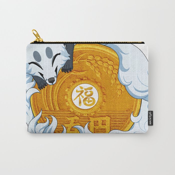 Lucky fox coin (white) Carry-All Pouch
