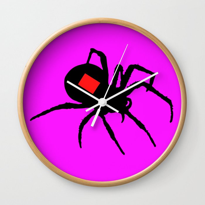 Red Back Spider Wall Clock