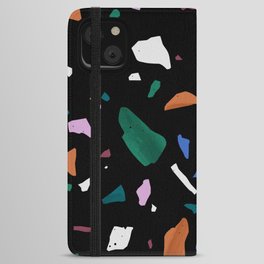 Colorful terrazzo seamless pattern iPhone Wallet Case