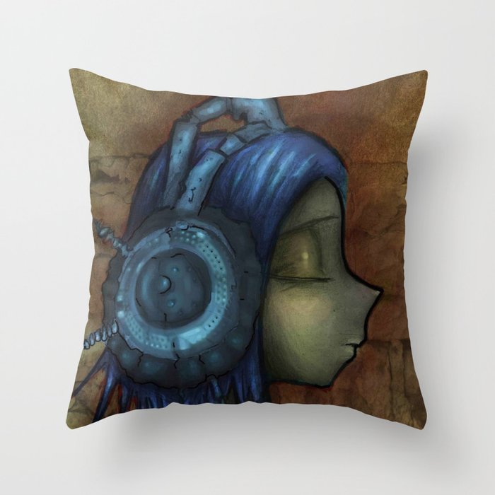 Alone with the Music Throw Pillow