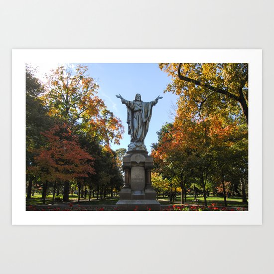 God Quad in Fall Art Print