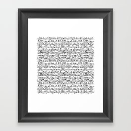 Hand Written Sheet Music Framed Art Print