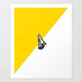 Diver (yellow) Art Print