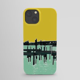 Jacksonville, Florida - modern bold photography print - Pier, dock, & skyline - St. John's river iPhone Case