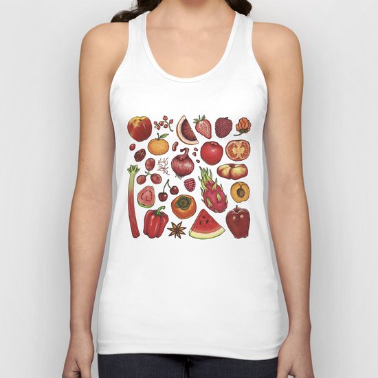 Red Food Unisex Tank Top