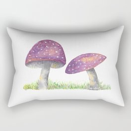Purple Mushroom Rectangular Pillow