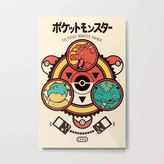 Pocket Monster Trainer Metal Print