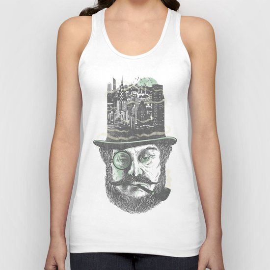 Old man hatten Unisex Tank Top