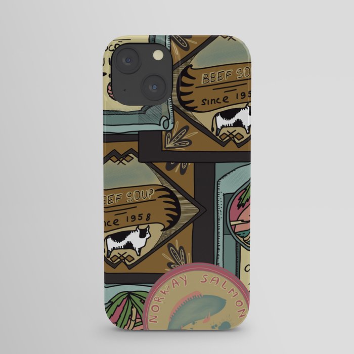 Vintage labels for canned iPhone Case