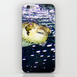 Happy Fish In The Bubbling Blue Ocean  iPhone Skin