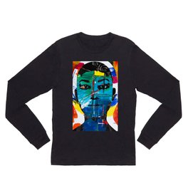 Afro Abstract woman face Long Sleeve T Shirt