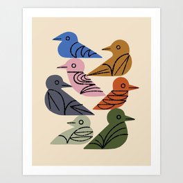 Painted Birds Art Print