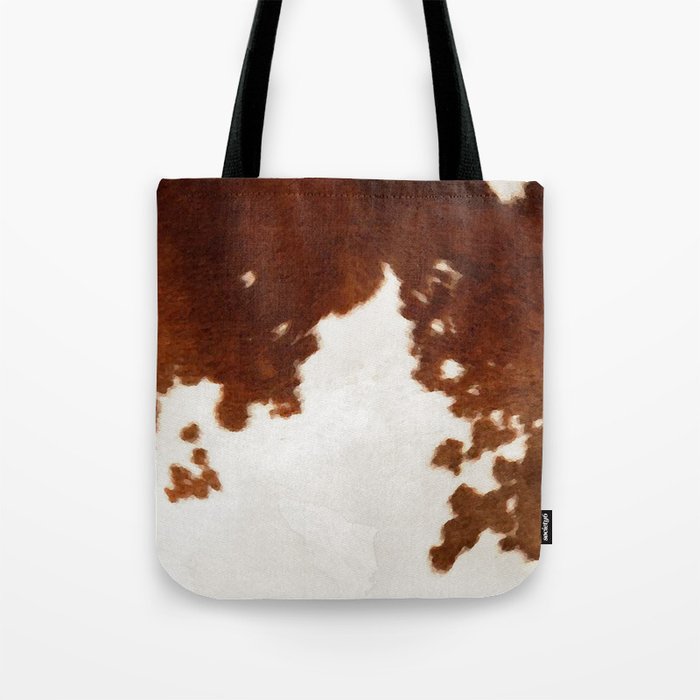 brown cowhide watercolor Tote Bag
