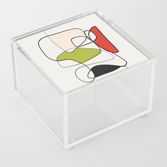 Abstract Line 18 Acrylic Box
