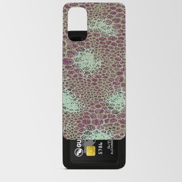 Boho dots and spots green on purple Android Card Case