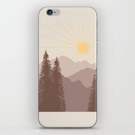 Sunny Mountain Morning in lavender iPhone Skin