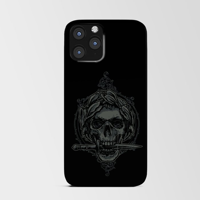 Caesar Skull With Knife iPhone Card Case