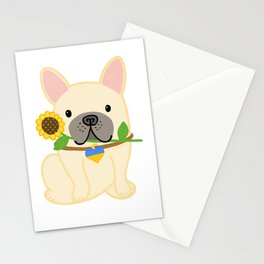Stand with Ukraine #frenchie Stationery Cards