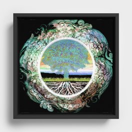Tree of Life Hope and Happiness Framed Canvas