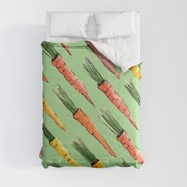 Happy colorful carrots pattern Comforter