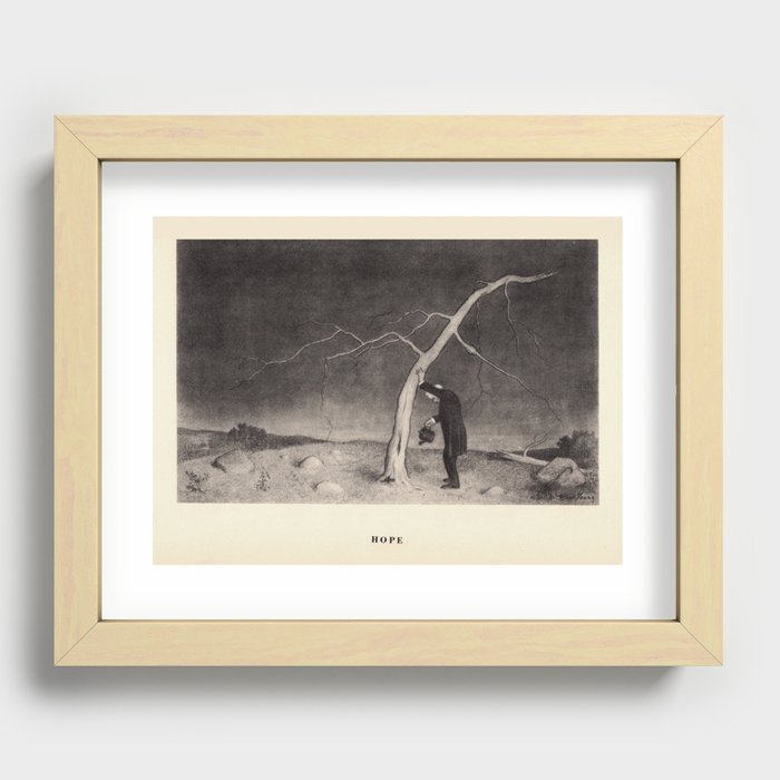 "Hope" from "Trees at Night" by Art Young Recessed Framed Print