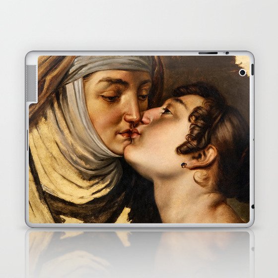 Juliet Kissing her Nurse by Francesco Hayez Laptop & iPad Skin