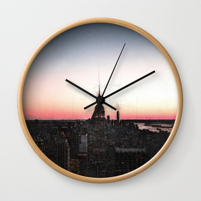 New York City Skyline - Sketch Art Wall Clock