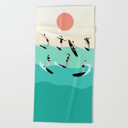 Party Wave Beach Towel