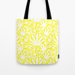 Yellow Cannabis And Spring Flowers  Tote Bag