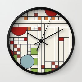 Stained glass pattern S02 Wall Clock