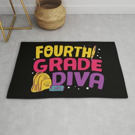 Fourth Grade Diva Area & Throw Rug