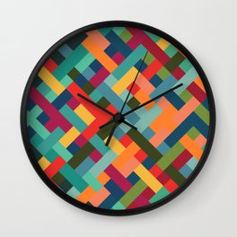Weave Pattern Wall Clock
