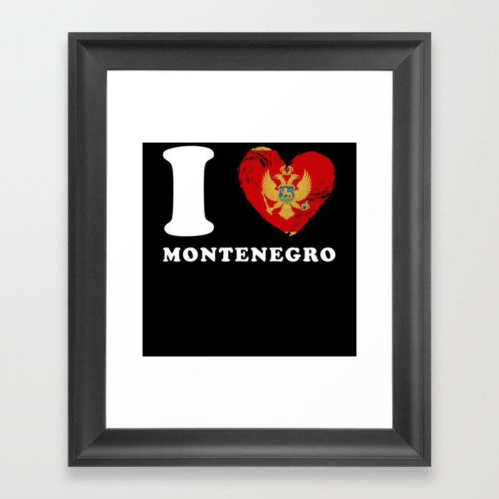 I Love Montenegro Framed Art Print