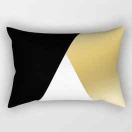 Elegant gold and black geometric design Rectangular Pillow