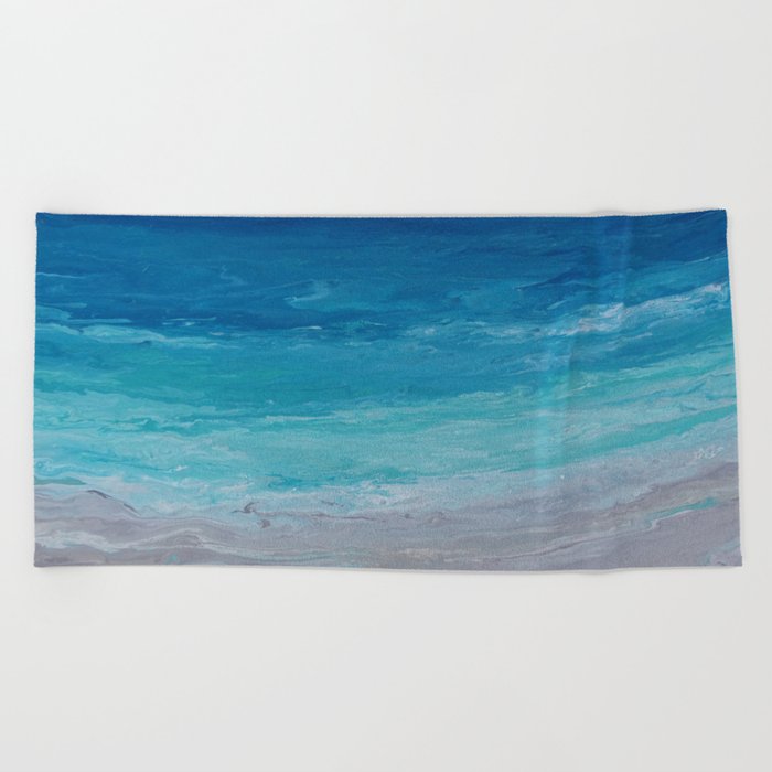 Waves Of Blue Beach Towel