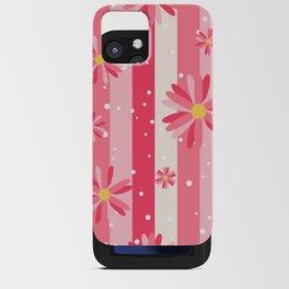 Flowers and Stripes iPhone Card Case