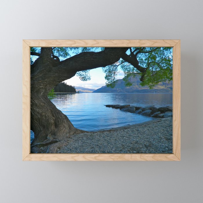 Lake Wakatipu Queenstown New Zealand Framed Mini Art Print