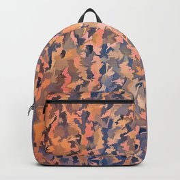 Abstract Seamless Shagpile Pale Blue and Peach Backpack