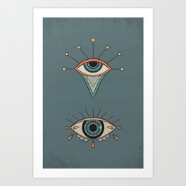 Bohemian Evil Eyes Art Print