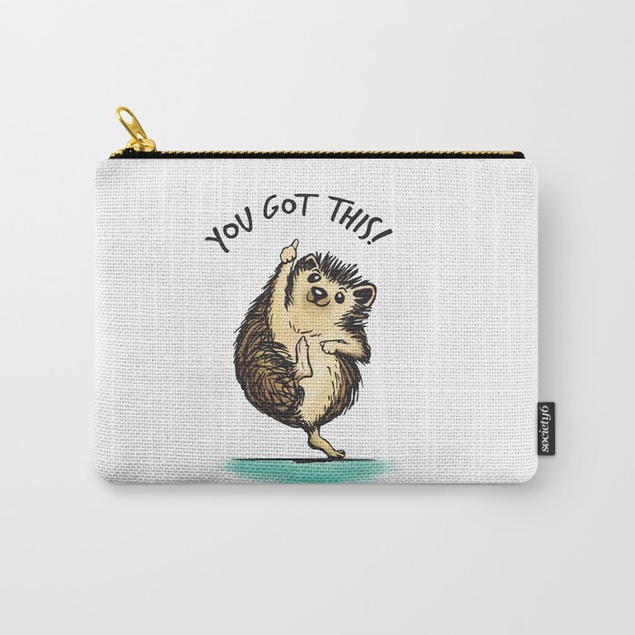 Motivational Hedgehog Carry-All Pouch