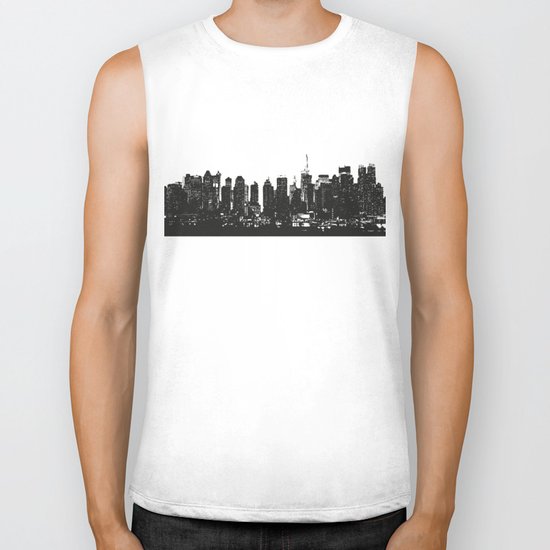 New York black and white high quality art print Biker Tank