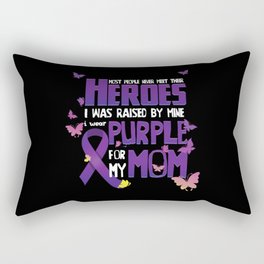 Hero Mom Purple Pancreatic Cancer Awareness Rectangular Pillow
